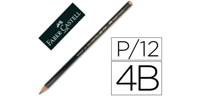 Lapices de grafito faber 9000 4b unidad