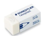 Goma de borrar staedtler 526 b40 plastico blanca