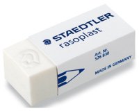Goma de borrar staedtler 526 b30 plastico blanca