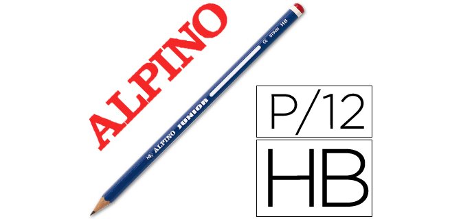 Lapices de grafito alpino junior unidad