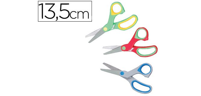 Tijeras escolares ergonómicas Liderpapel soft color aleatorio
