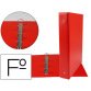 Carpeta liderpapel 4 anillas 40 mm redondas plastico folio color rojo