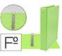 Carpeta liderpapel 4 anillas 40 mm redondas plastico folio color verde pistacho