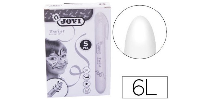 Barra de maquillaje jovi twist make-up blanca caja de 5 unidades