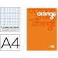 Bloc encolado liderpapel cuadro 5 mm naranja a4 natural100 hojas 100 g/m2