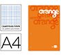 Bloc encolado liderpapel cuadro 5 mm naranja a4 natural100 hojas 100 g/m2