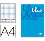 Bloc encolado liderpapel cuadro 5 mm azul a4 natural 100 hojas 100 g/m2