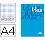 Bloc encolado liderpapel cuadro 5 mm azul a4 natural 100 hojas 100 g/m2