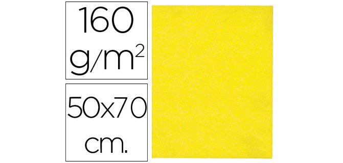Fieltro liderpapel 50x70 cm amarillo 160 g/m2