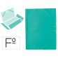 Carpeta liderpapel gomas plastico folio solapas color verde pistacho