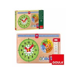 Juego Goula didáctico reloj calendario castellano