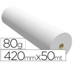 Papel reprografía para plotter 420 mm x 50 m 80 g impresión ink-jet