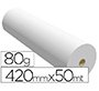 Papel reprografía para plotter 420 mm x 50 m 80 g impresión ink-jet