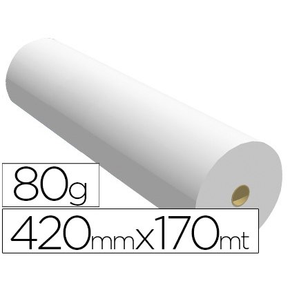 Papel reprografía ppc para planos 420 mm x 170 m 80 g