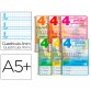 Cuaderno espiral liderpapel cuarto pautaguia tapa dura 80h 75 gr cuadro pautado 4mm con margen