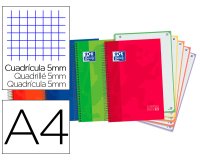 Bloc espiral oxford tapa extradura optik paper microperforado din a4 120 h 50% hojas gratis cuadros 5 mm