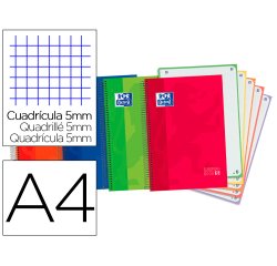 Bloc espiral oxford tapa extradura optik paper microperforado din a4 120 h 50% hojas gratis cuadros 5 mm