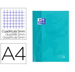Recambio color oxford din a4 80 hojas 90 gr optik paper cuadros 5mm 4 taladros