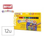 Tempera solida en barra playcolor pocket escolar caja de 12 colores surtidos