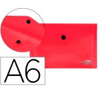 Carpeta liderpapel dossier broche polipropileno din a6 rojo transparente