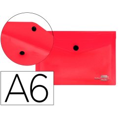 Carpeta liderpapel dossier broche polipropileno din a6 rojo transparente