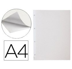 Hoja album de fotos liderpapel din a4 autoadhesiva blanca