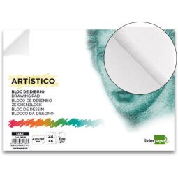 Bloc dibujo liderpapel artistico encolado 297x420 mm 30 hojas 120g/m2 sin recuadro