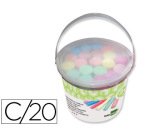 Tiza color liderpapel para suelo cubilete de 20 unidades colores surtidos