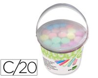 Tiza color liderpapel para suelo cubilete de 20 unidades colores surtidos