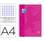 Bloc espiral oxford european book tapa extradura din a4 80 hojas cuadricula 5 mm color rosa