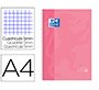 Bloc espiral oxford tapa extradura microperforado din a4 80 hojas cuadros 5 mm color rosa dulce