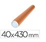 Tubo de carton q-connect portadocumentos cartoncillo encolado reciclado 1,8 mm con 2 tapas de plastico 40x430 mm
