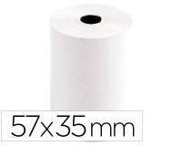 Rollo sumadora termico q-connect 57 mm ancho x 35 mm diametro para tpv sin bisfenola