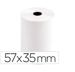 Rollo sumadora termico q-connect 57 mm ancho x 35 mm diametro para tpv sin bisfenola