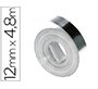 Cinta dymo aluminio 12mm x 4,8mt sin adhesivo para rotuladora