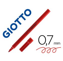 Rotulador tratto office fine punta de fibra trazo 0,7 mm rojo