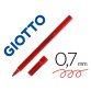 Rotulador tratto office fine punta de fibra trazo 0,7 mm rojo