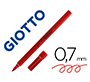 Rotulador tratto office fine punta de fibra trazo 0,7 mm rojo