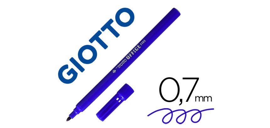 Rotulador tratto office fine punta de fibra trazo 0,7 mm azul