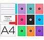 Cuaderno espiral a4 micro antartik tapa forrada 120h 90 gr horizontal 5 bandas 4 taladros colores surtidos