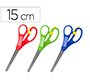 Tijeras escolares ergonómicas Liderpapel 15 cm con resorte para facilitar el corte