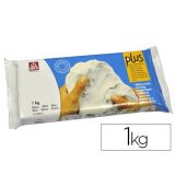 Arcilla sio-2 plus blanca endurece al aire paquete de 1 kg