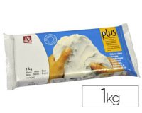 Arcilla sio-2 plus blanca endurece al aire paquete de 1 kg