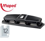 Taladrador maped essentials metal 4 taladros capacidad 12 hojas color negro