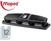 Taladrador maped essentials metal 4 taladros capacidad 12 hojas color negro