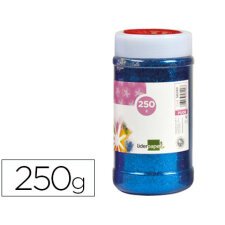 Purpurina liderpapel fantasia color azul metalizado bote de 250 gr