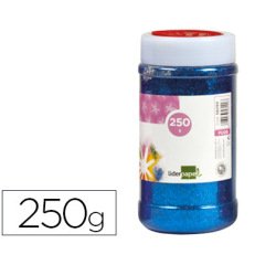 Purpurina liderpapel fantasia color azul metalizado bote de 250 gr