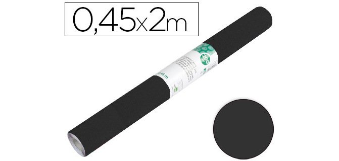 Rollo adhesivo liderpapel unicolor negro mate rollo de 0,45 x 2 mt