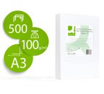 Papel fotocopiadora q-connect ultra white din a3 100 gramos paquete de 500 hojas