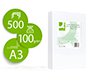 Papel fotocopiadora q-connect ultra white din a3 100 gramos paquete de 500 hojas